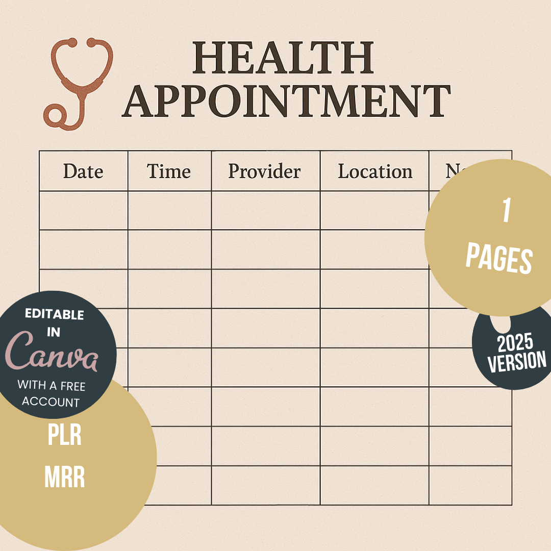 Journal Sheet - Health Appointment
