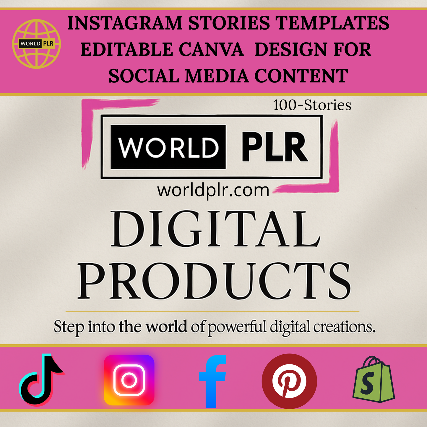 Instagram Stories Templates Editable Canva Design for Social Media Content