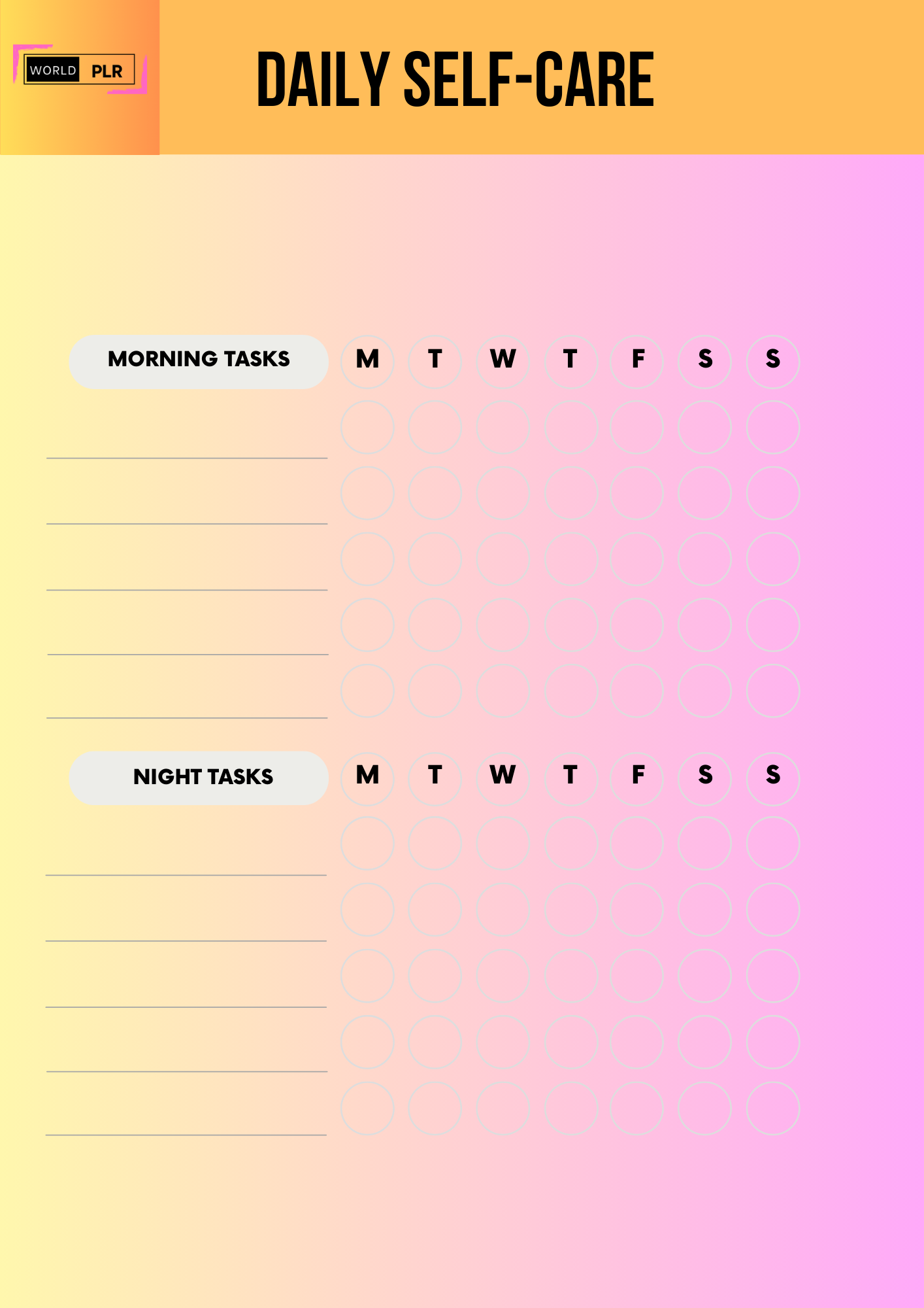 Journal Sheet - Daily Self-Care