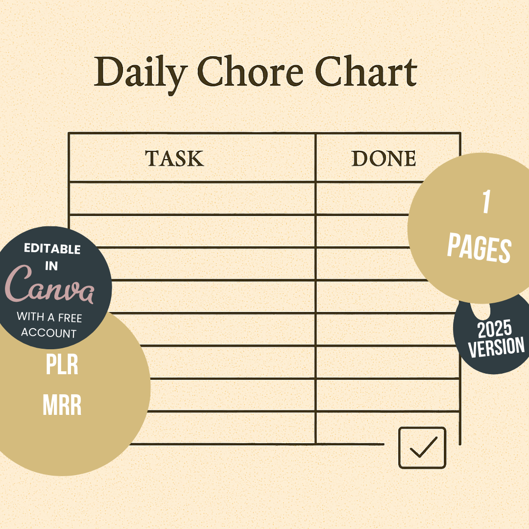 Journal Sheet - Daily Chore Chart