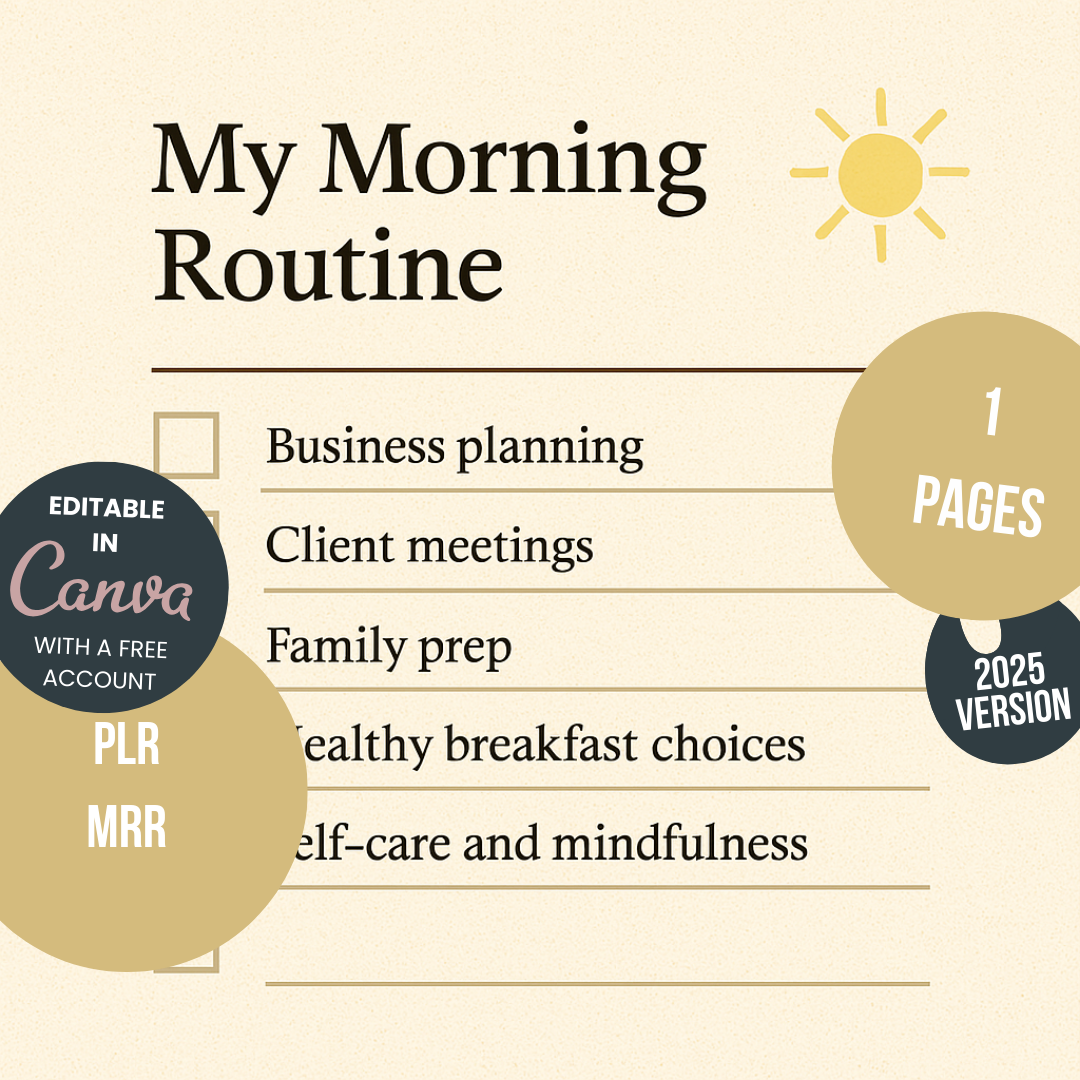 Journal Sheet - My Morning Routine