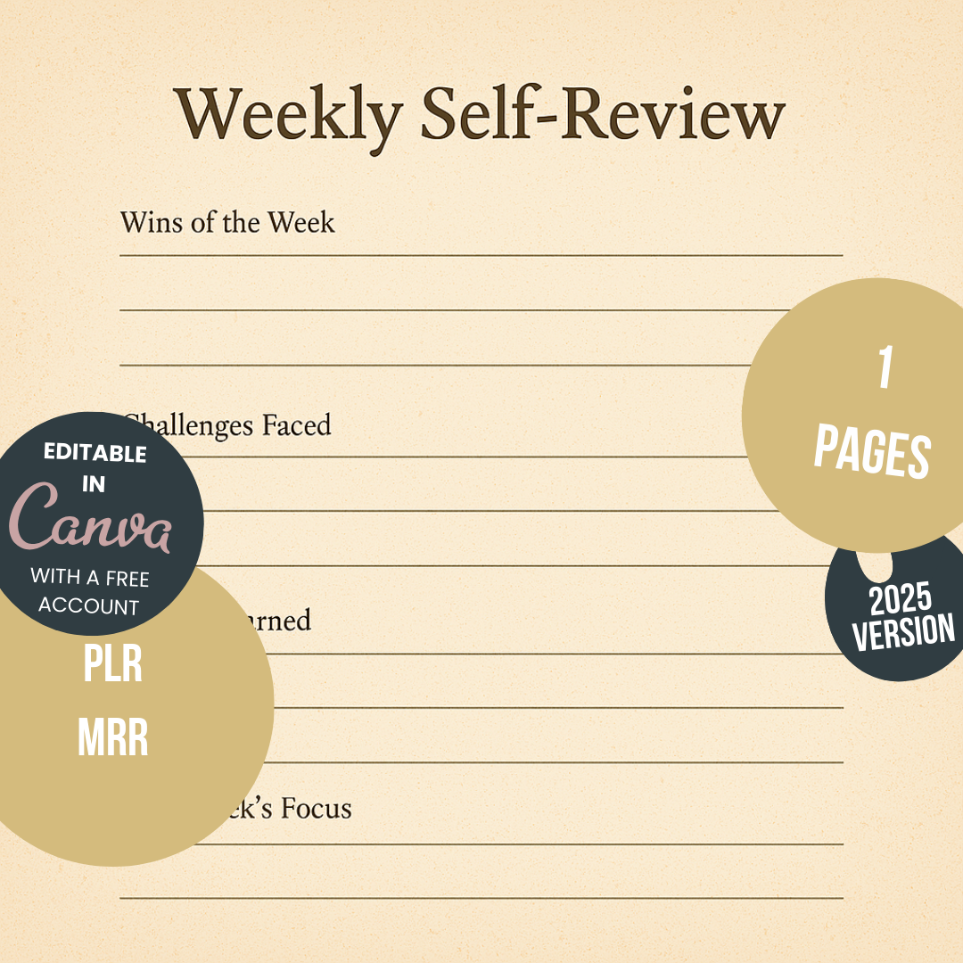 Journal Sheet - Weekly Self-Review