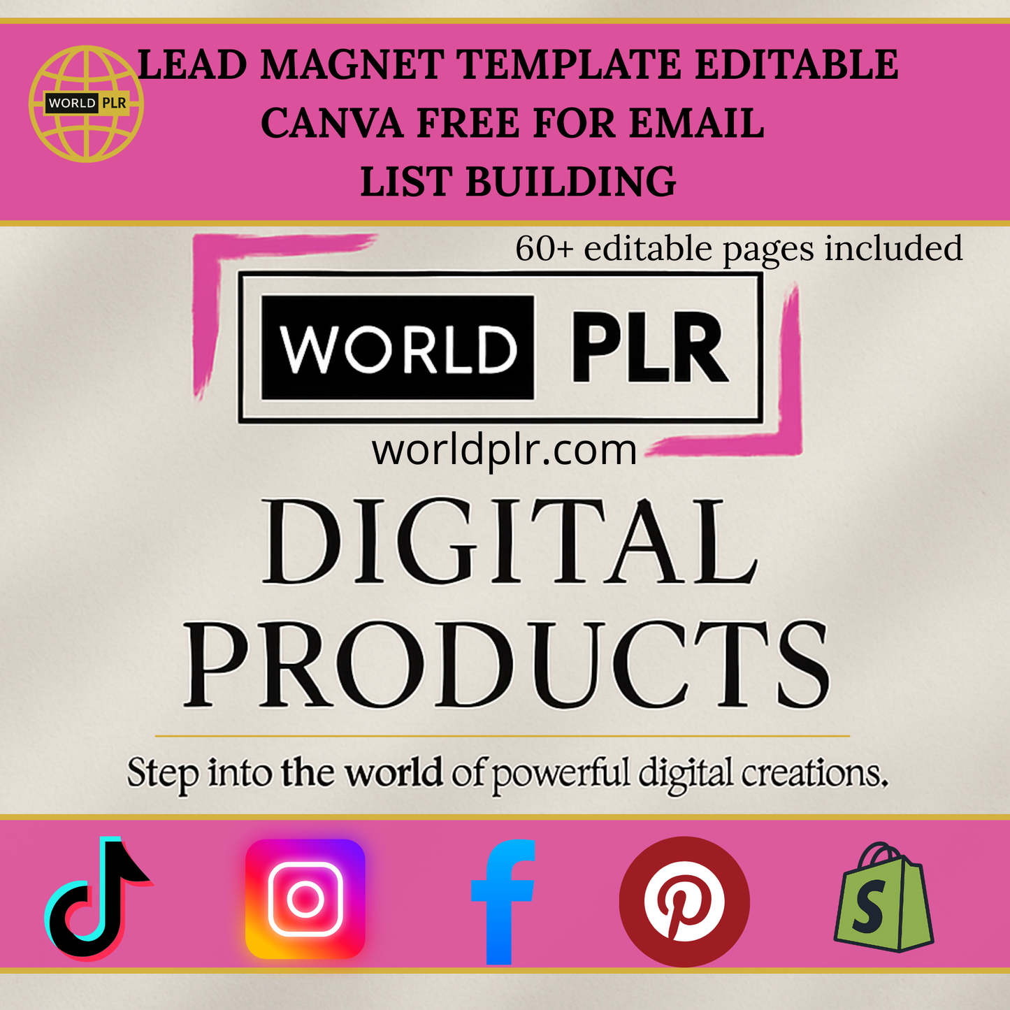 Lead Magnet Template Editable Canva Free for Email List Building