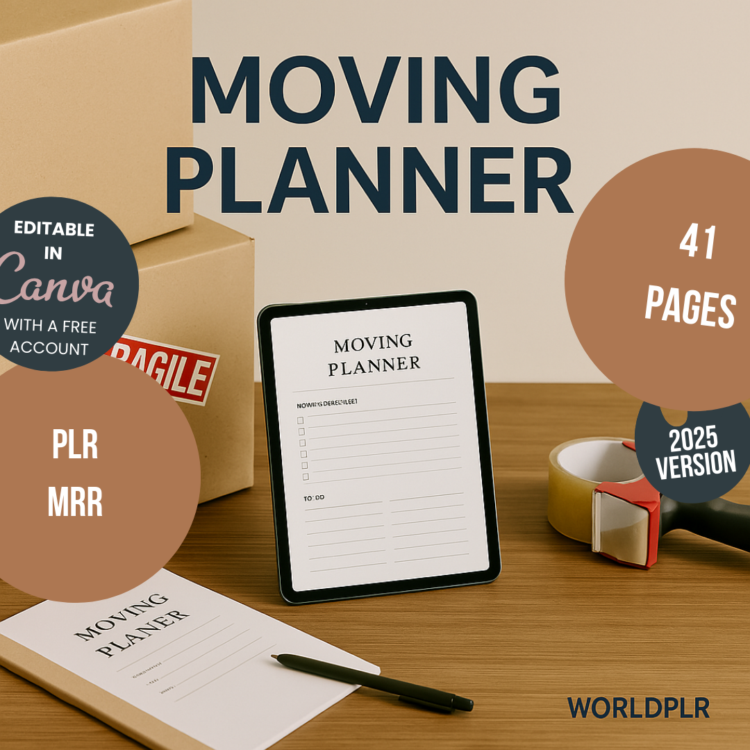Plantilla de planificador de mudanzas editable en Canva