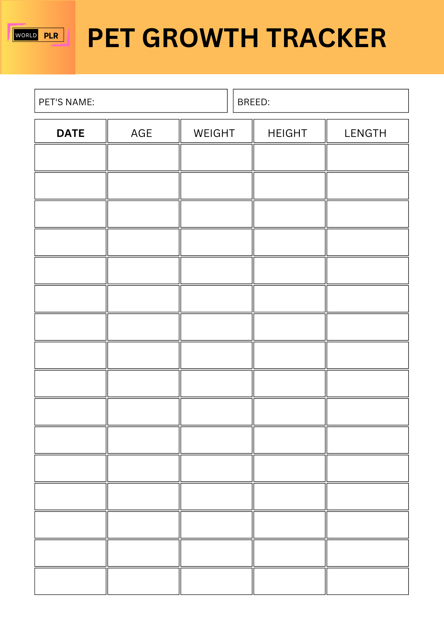 Pet Growth Tracker