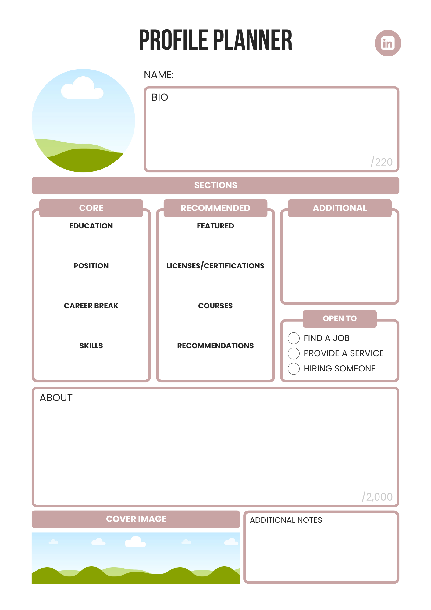 LinkedIn Planner 2025 – Editable Canva Template for Personal Branding & Content Strategy