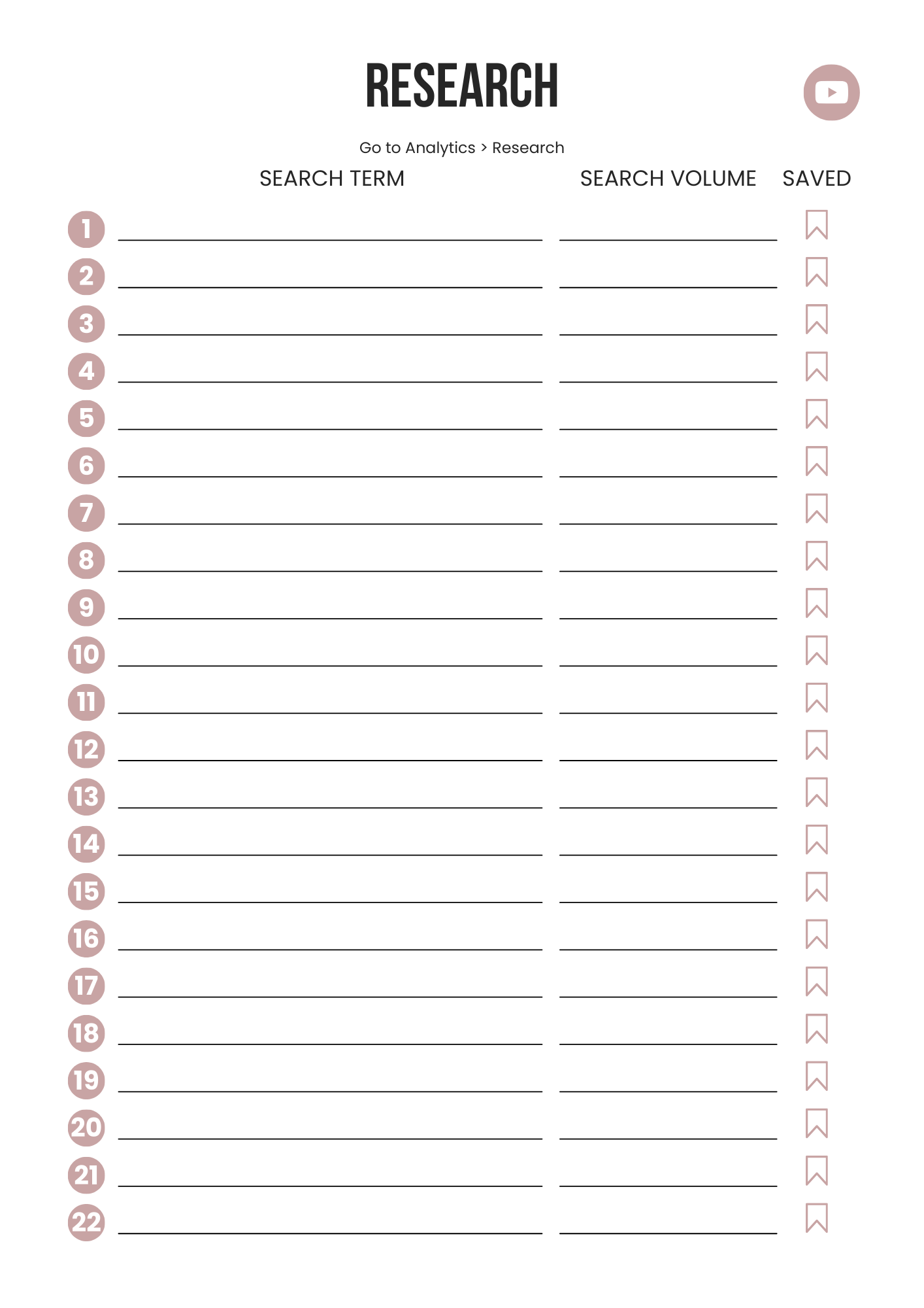 YouTube Planner 2025 – Editable Canva Template for Video Content, Growth & Monetization