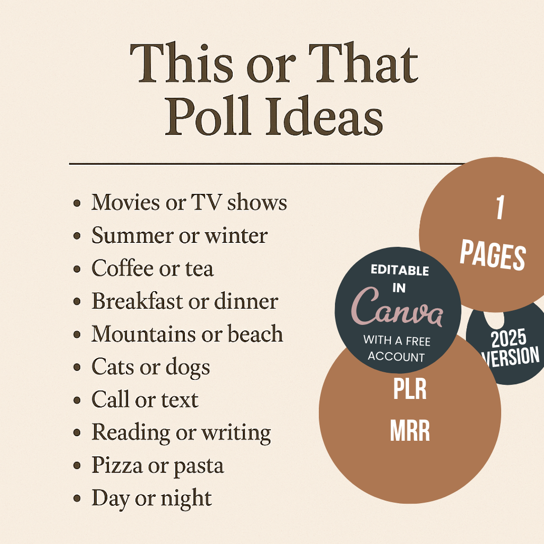 This or That Poll Ideas
