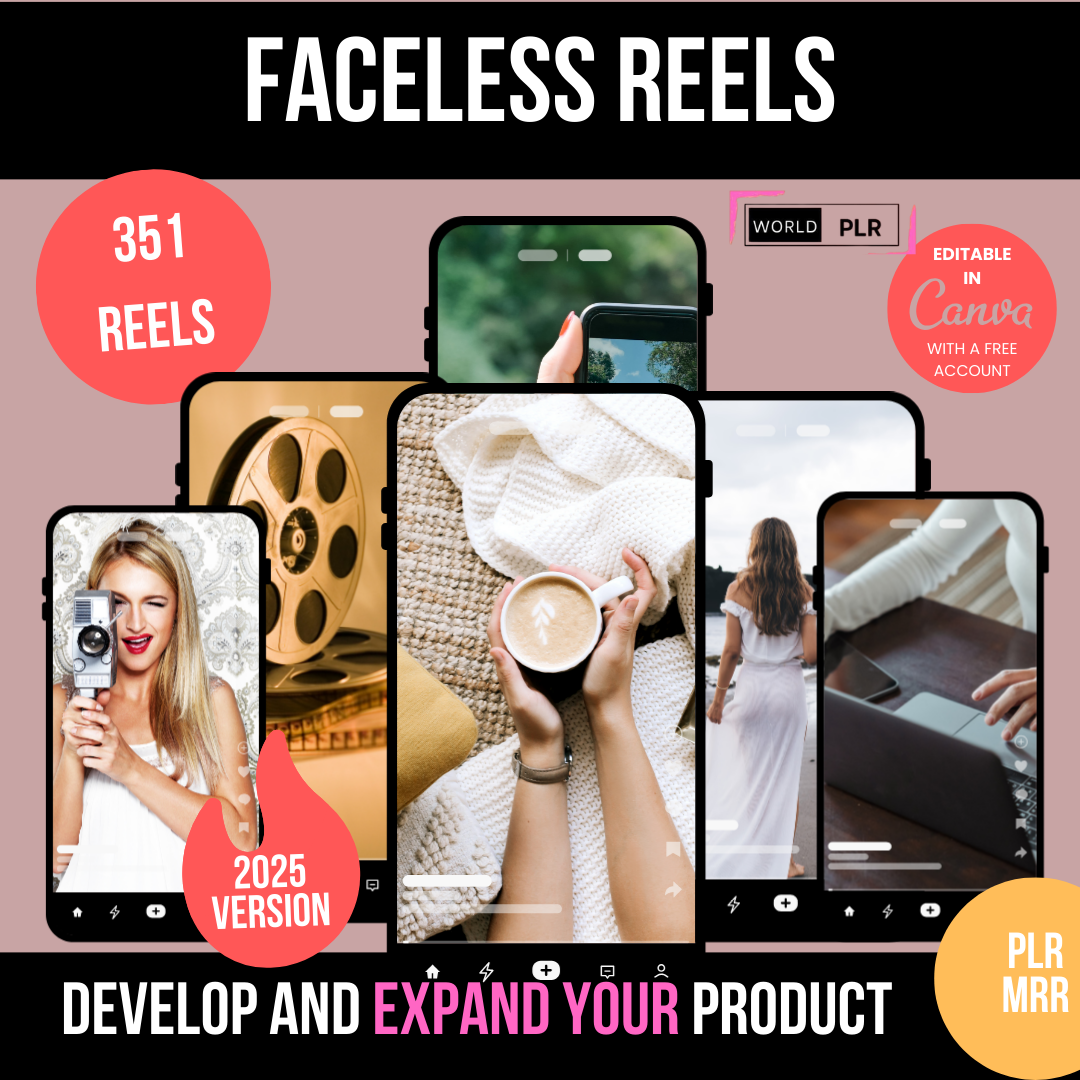 Faceless Reels Templates Editable Canva Design for Social Media Content