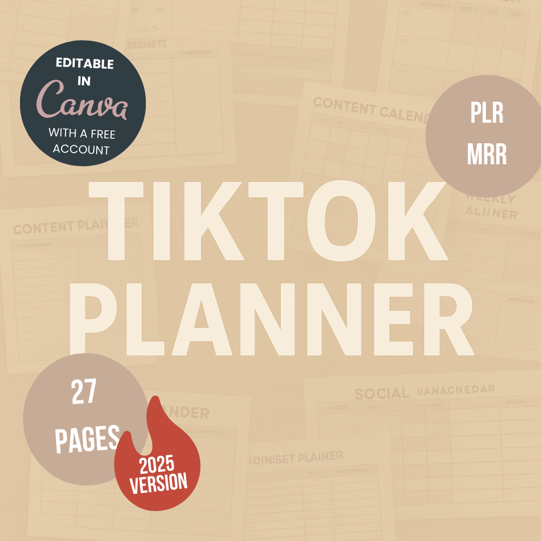 TikTok Content Planner Template Printable TikTok Post Scheduler | Digital Organizer for Creators