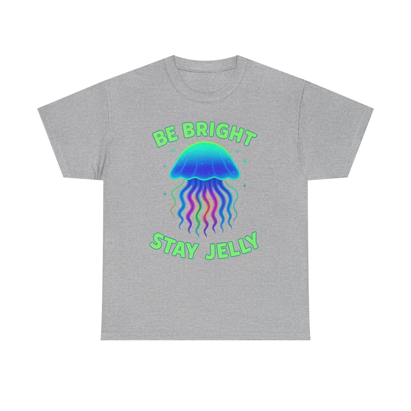 Be Bright Stay Jelly  Neon Rainbow Jellyfish Glow T-Shirt Art