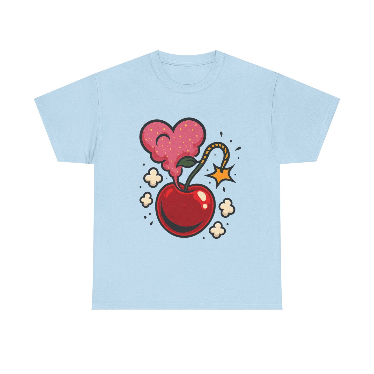Cherry Bomb Heart Smoke Italian Design Art Pop Explosion Cute Glitter Cherry