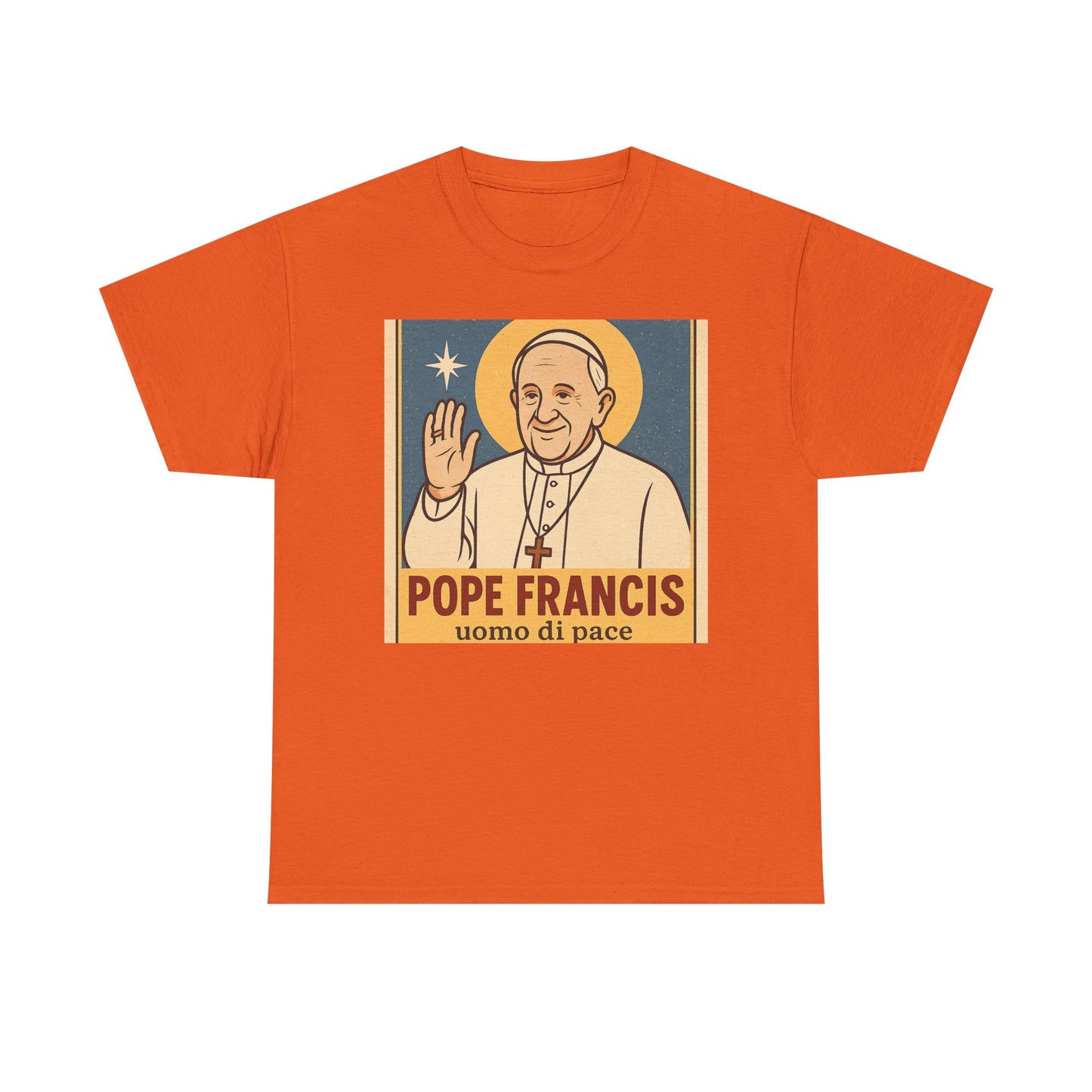 Vintage Poster Pope Francis | Uomo di Pace Retro Catholic Print