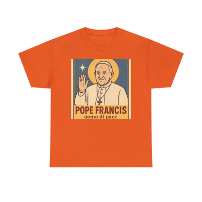 Vintage Poster Pope Francis | Uomo di Pace Retro Catholic Print