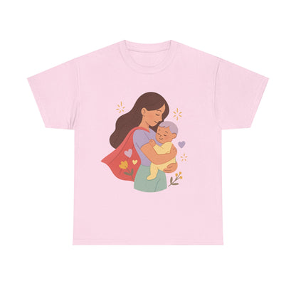 Super Mom Hug Modern Pastel Mothers Day Illustration Design