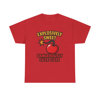 Explosively Sweet Dangerously Cute Design Art  Cherry Bomb Pop Cartoon Quote