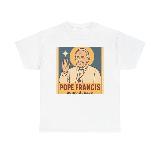 Vintage Poster Pope Francis | Uomo di Pace Retro Catholic Print