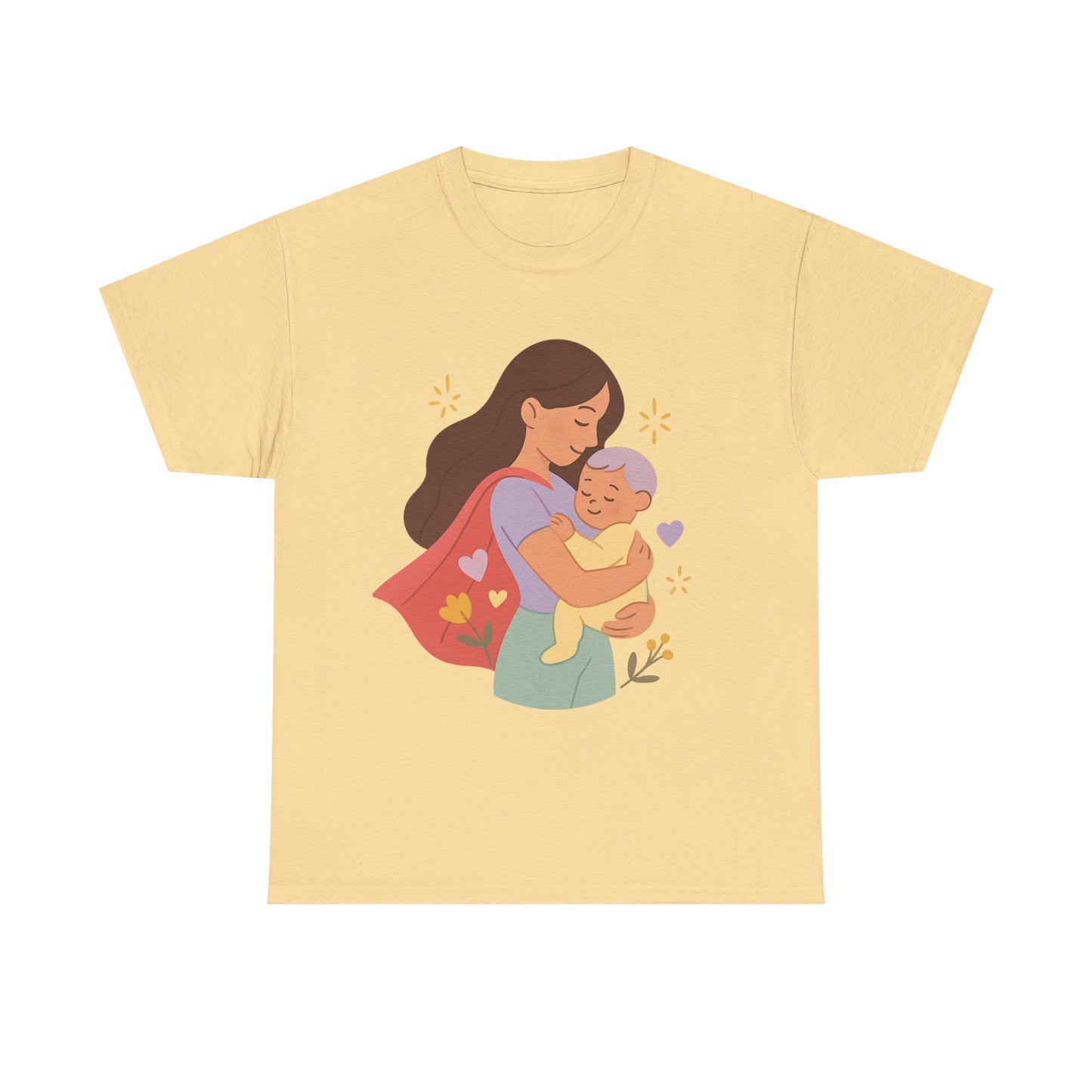 Super Mom Hug Modern Pastel Mothers Day Illustration Design