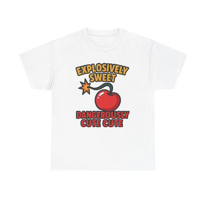 Explosively Sweet Dangerously Cute Design Art  Cherry Bomb Pop Cartoon Quote
