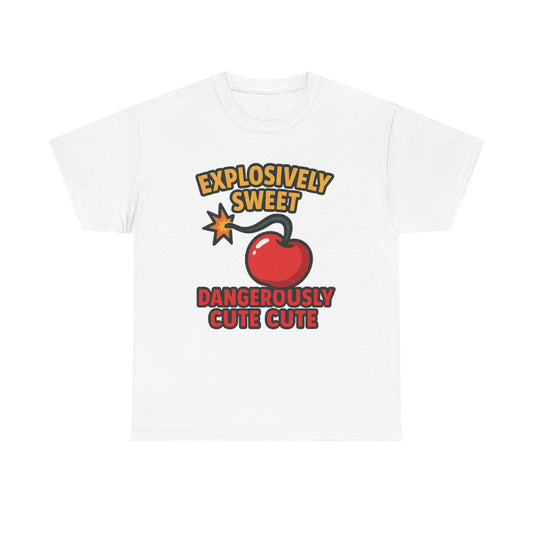 Explosively Sweet Dangerously Cute Design Art  Cherry Bomb Pop Cartoon Quote