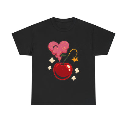 Cherry Bomb Heart Smoke Italian Design Art Pop Explosion Cute Glitter Cherry
