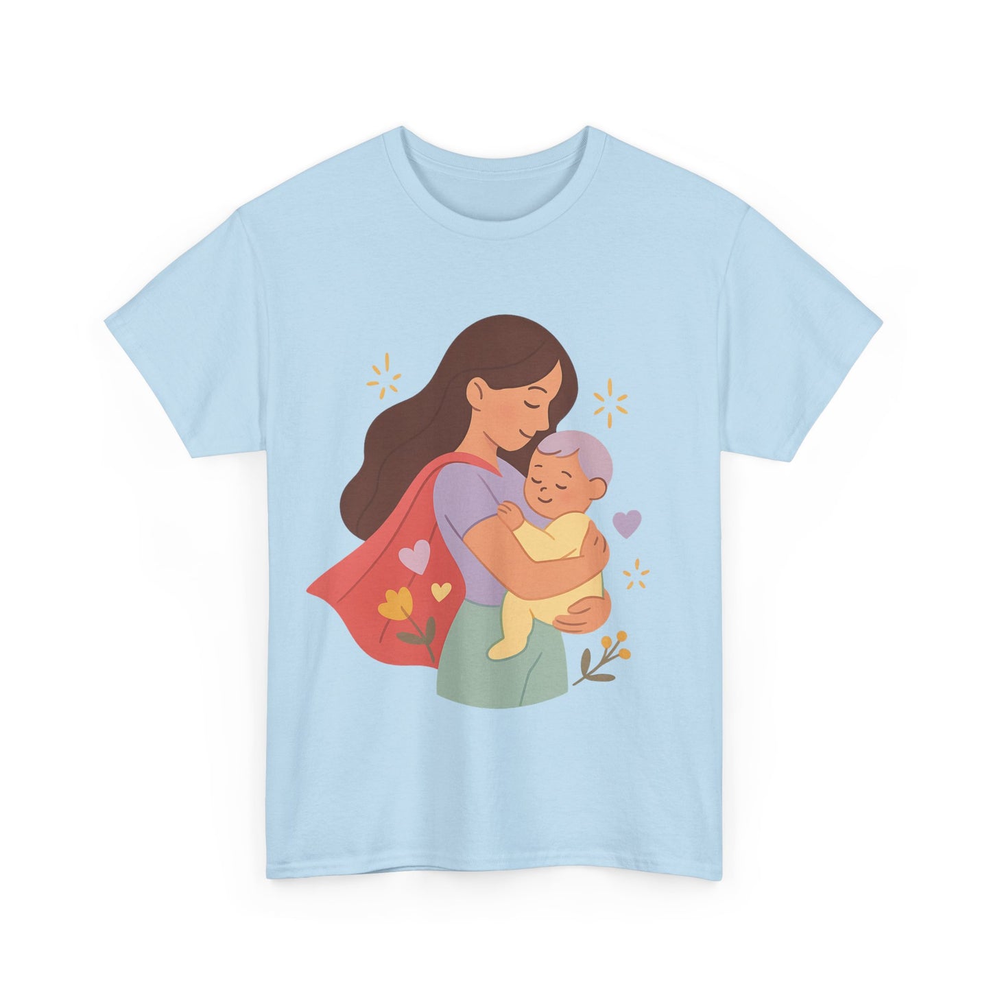 Super Mom Hug Modern Pastel Mothers Day Illustration Design