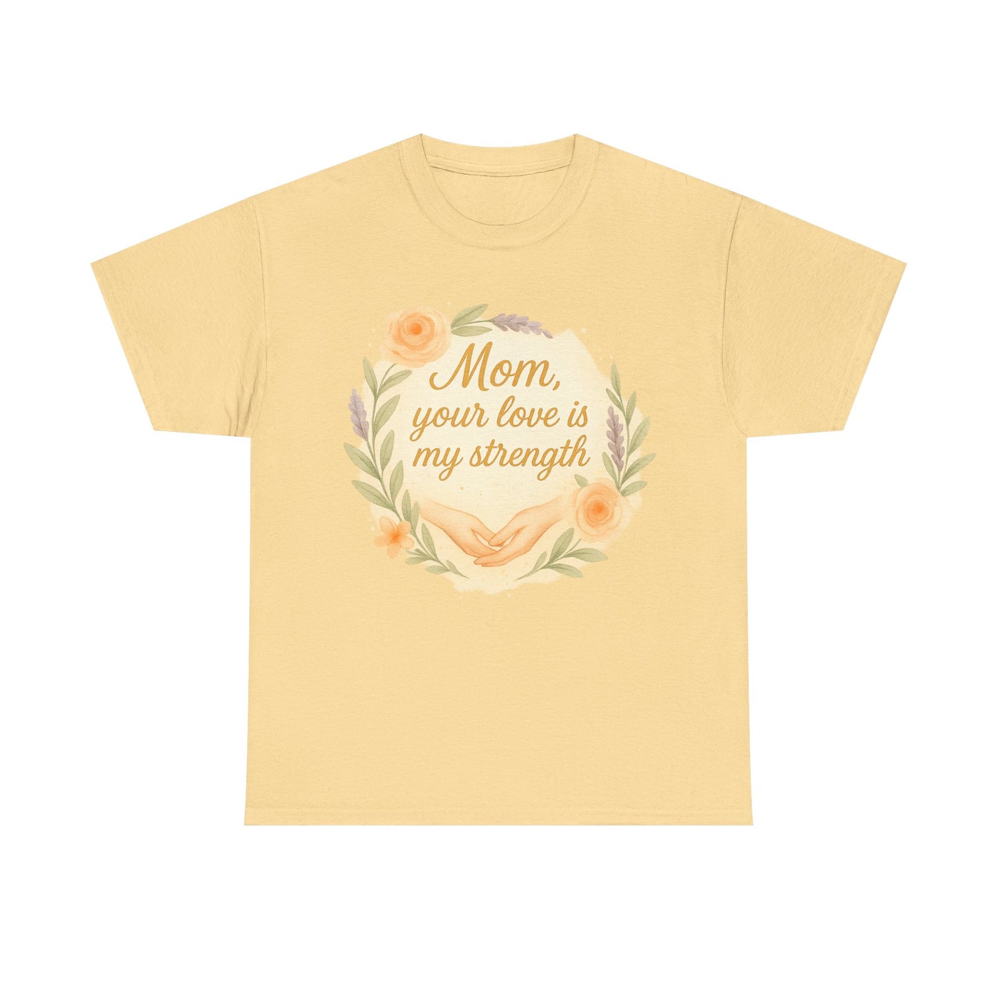 Mom Your Love Is My Strength Floral Mother's Day Quote in Italian