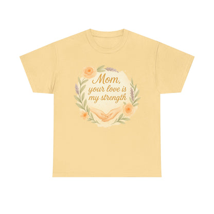 Mom Your Love Is My Strength Floral Mother's Day Quote in Italian