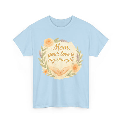 Mom Your Love Is My Strength Floral Mother's Day Quote in Italian