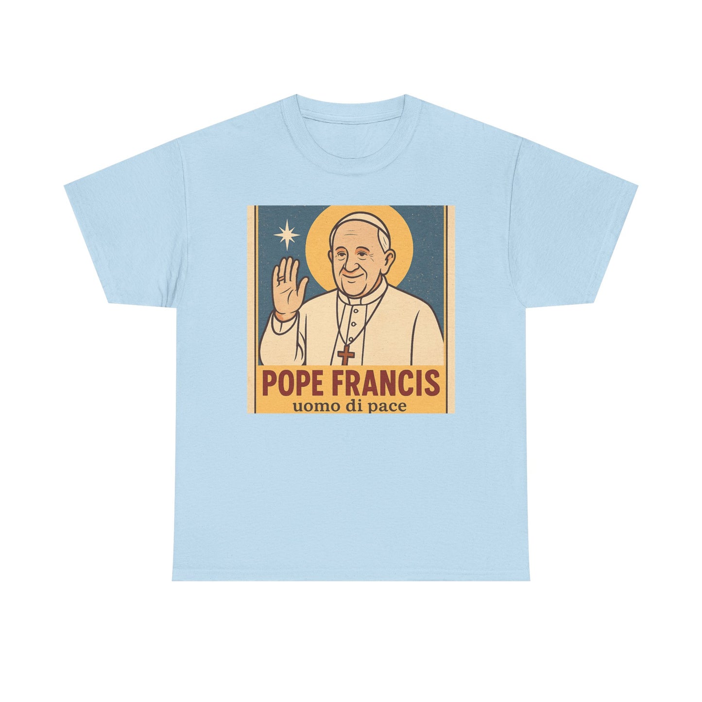 Vintage Poster Pope Francis | Uomo di Pace Retro Catholic Print