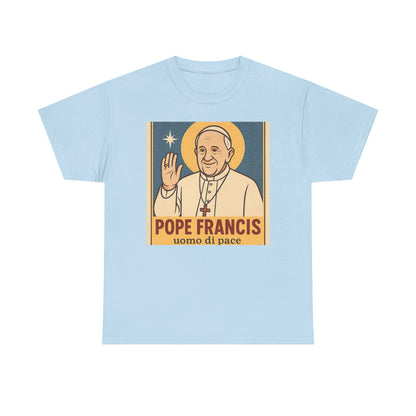 Vintage Poster Pope Francis | Uomo di Pace Retro Catholic Print