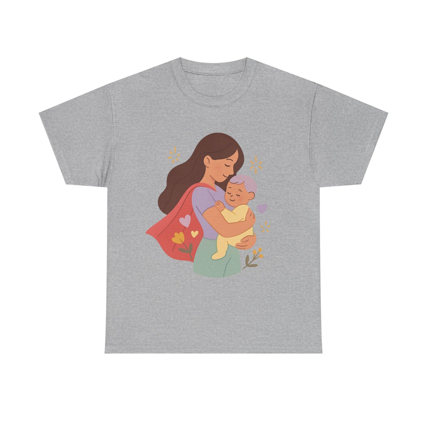 Super Mom Hug Modern Pastel Mothers Day Illustration Design