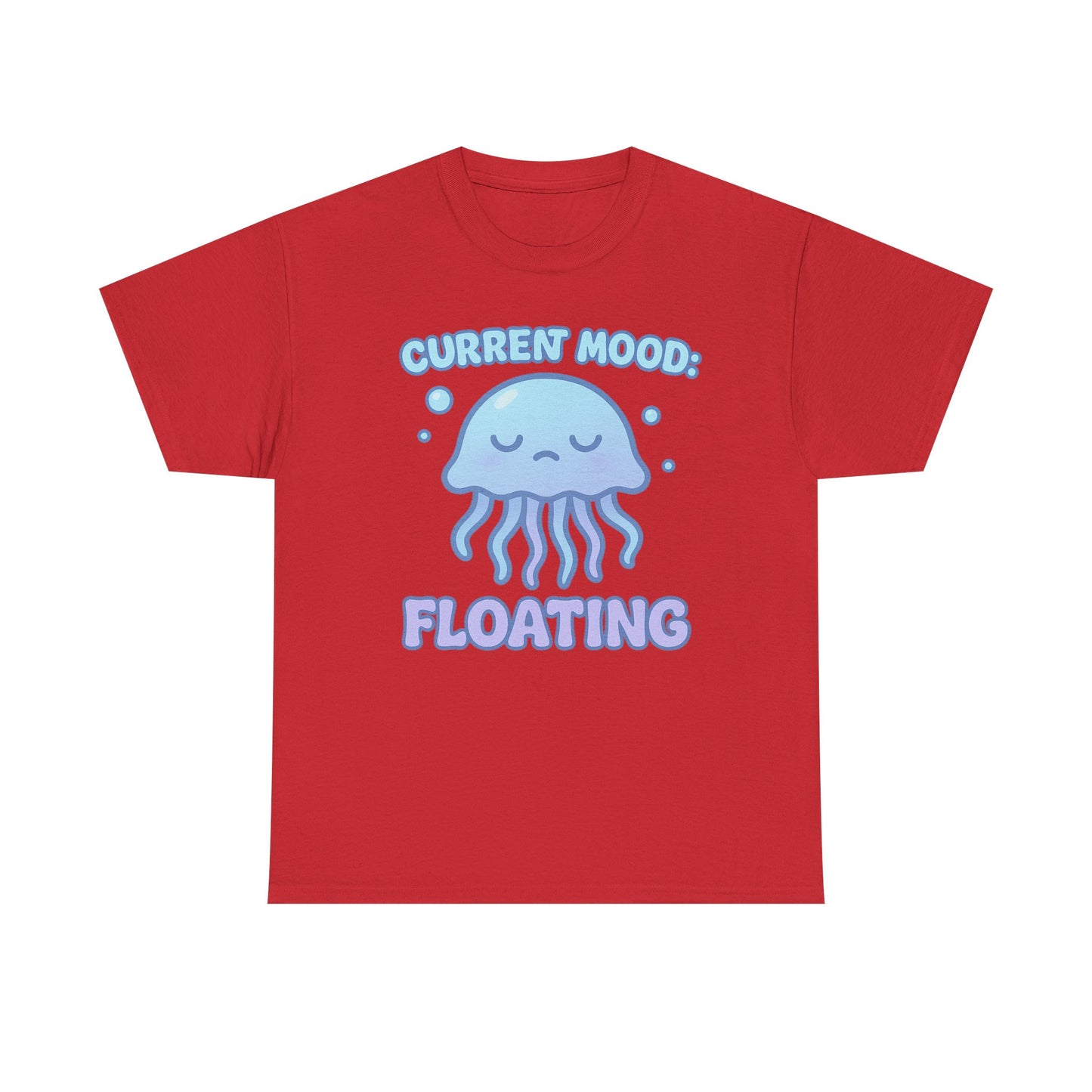 Current Mood Floating  Soft Pastel Jellyfish Aesthetic T-Shirt Design