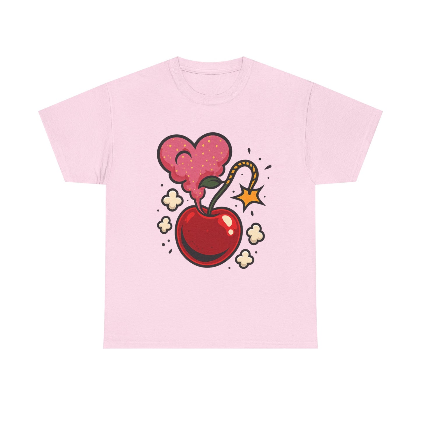 Cherry Bomb Heart Smoke Italian Design Art Pop Explosion Cute Glitter Cherry