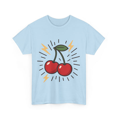 Cherry Energy Italian Design Art Power Burst Fruit with Lightning Style