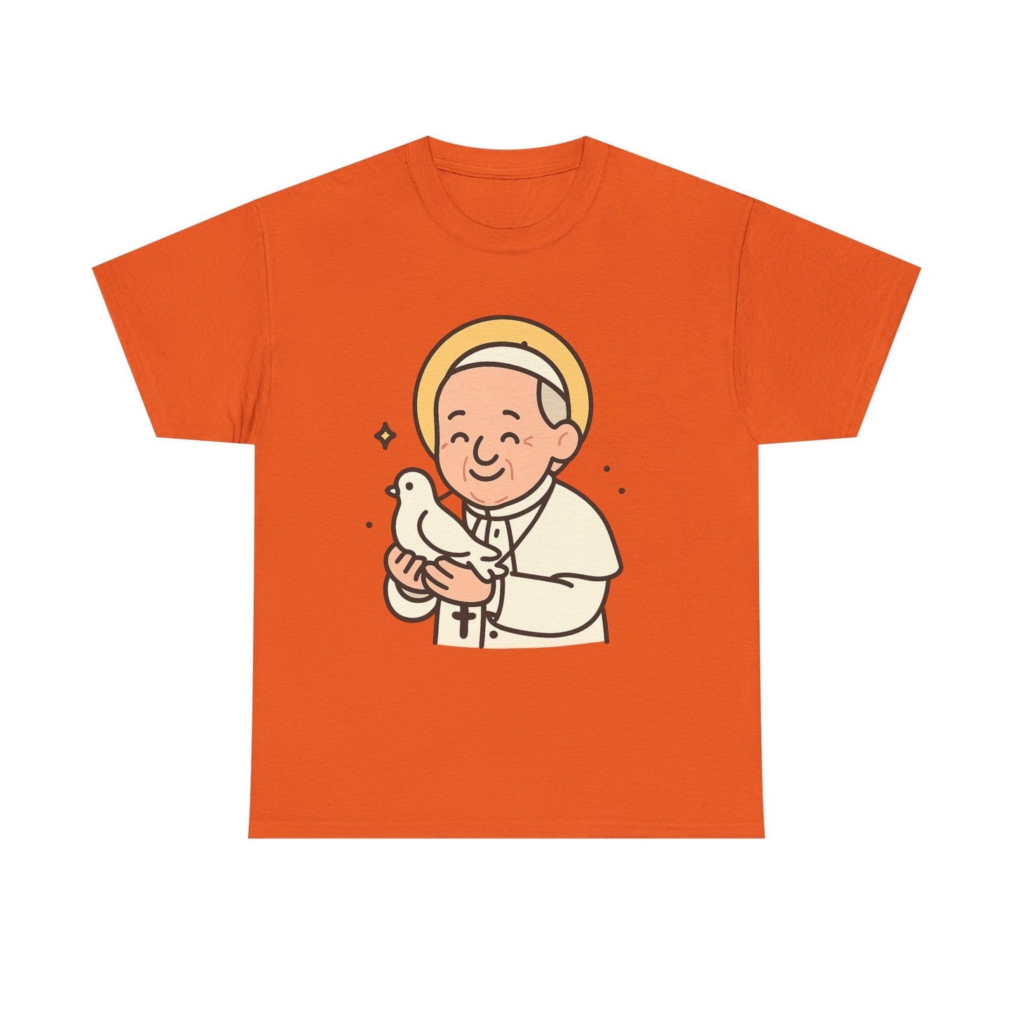 Kawaii Pope Francis with Dove Tribute Illustration