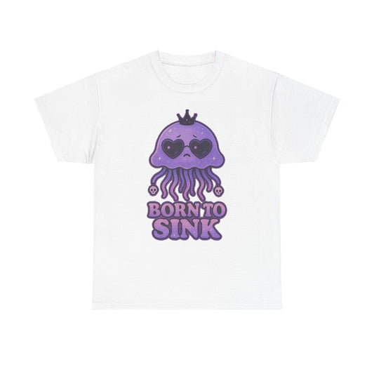 Born to Sink Gothic Kawaii Jellyfish Pastel Goth T-Shirt Design