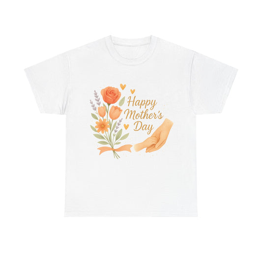 Happy Mother's Day Floral Hands Watercolor Quote Illustration