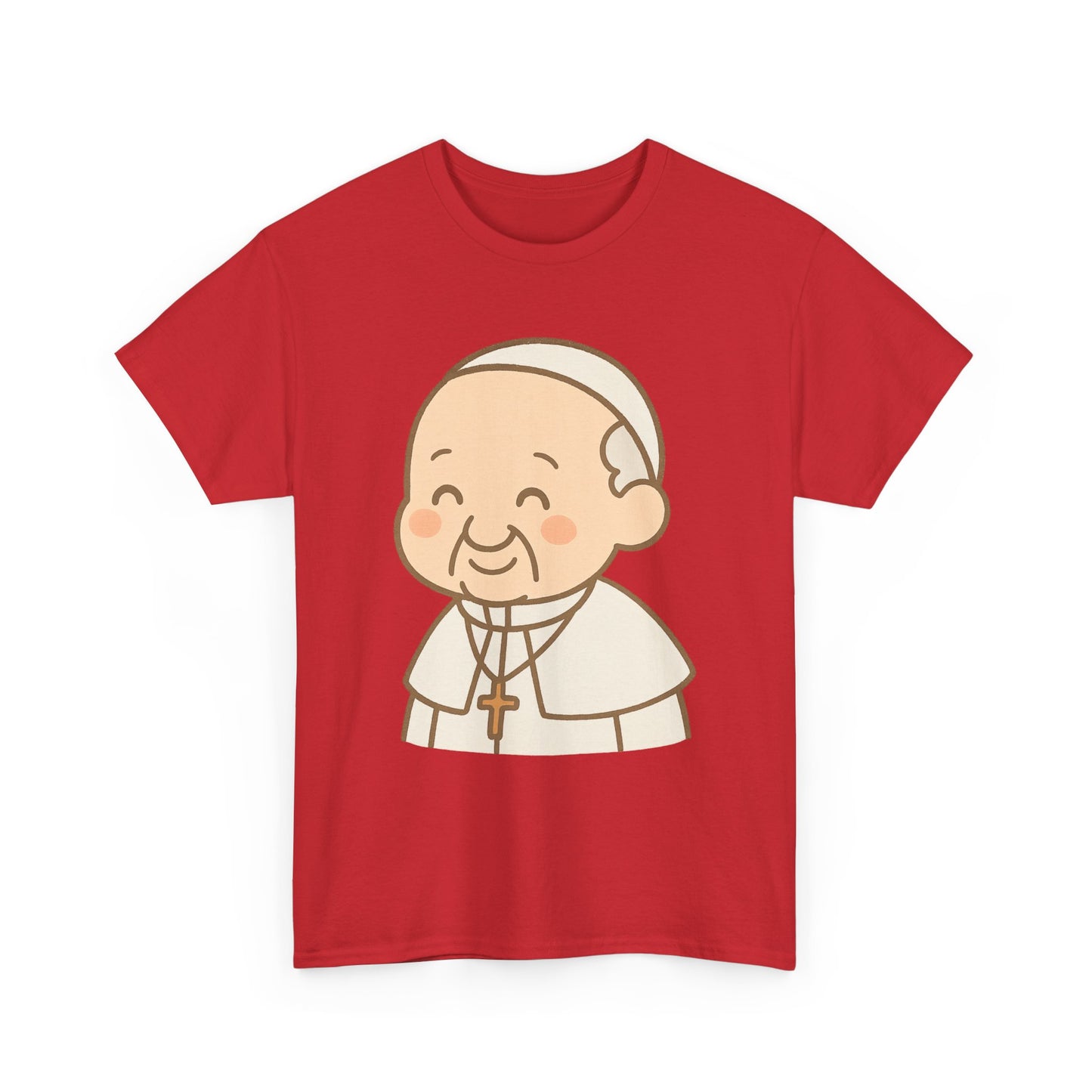Cute Kawaii Pope Francis Illustration | Peaceful Pastel Transparent Art