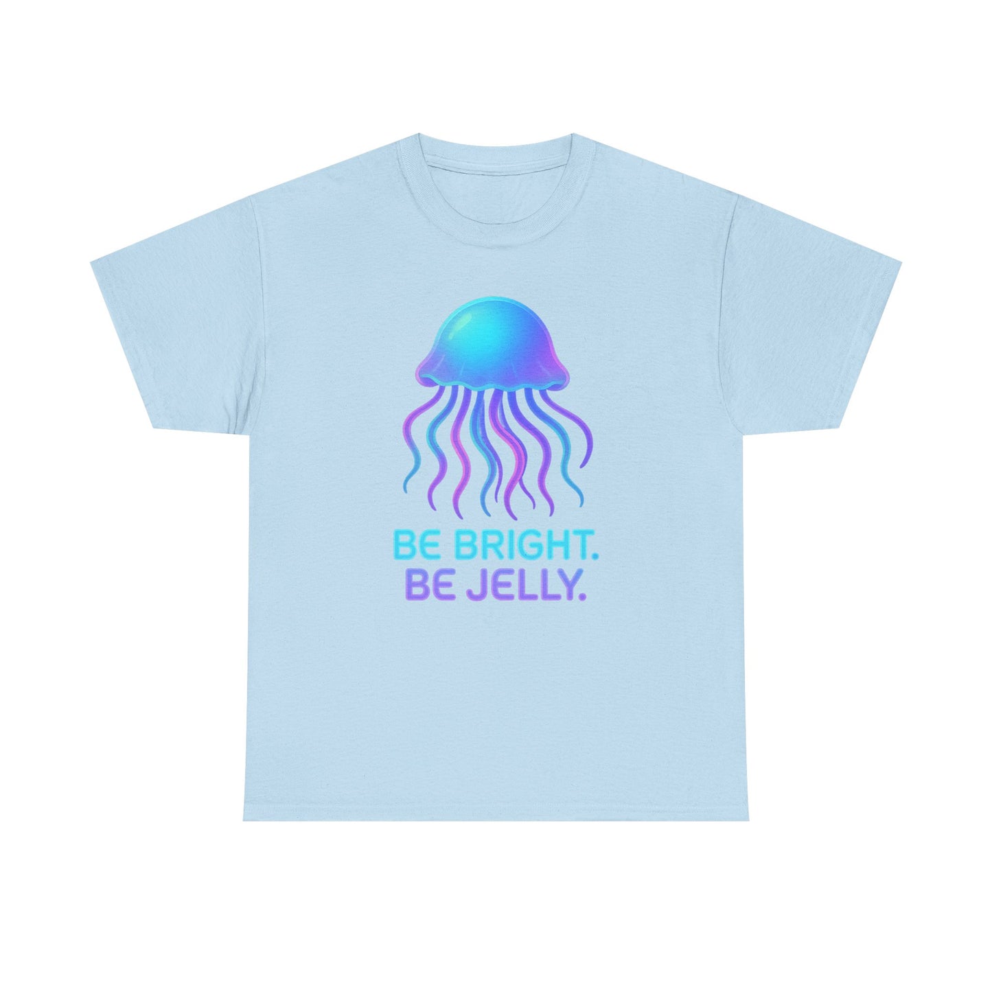 Be Bright Be Jelly  Neon Glow Jellyfish Aesthetic T-Shirt Art