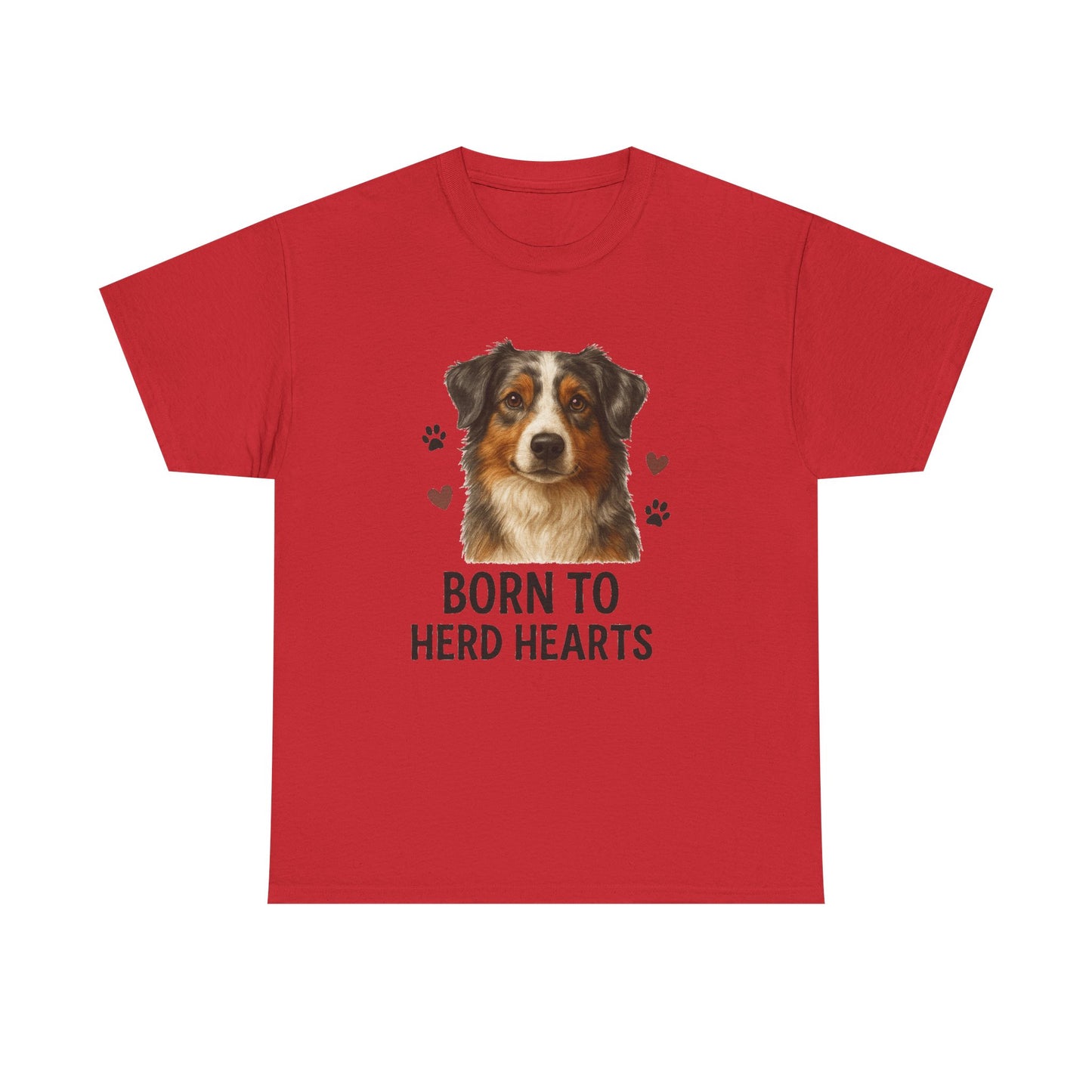 Australian Shepherd Lover Shirt  Born to Herd Hearts Dog Mom T-shirt