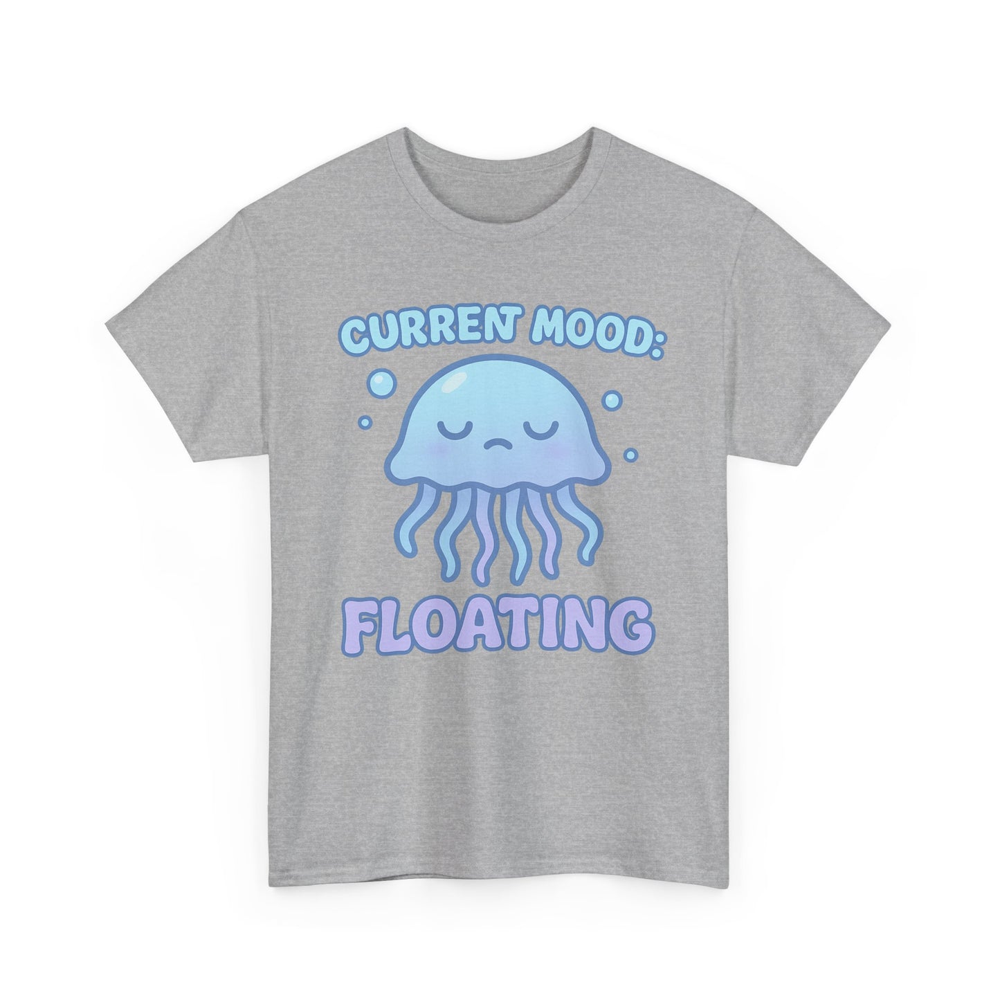 Current Mood Floating  Soft Pastel Jellyfish Aesthetic T-Shirt Design