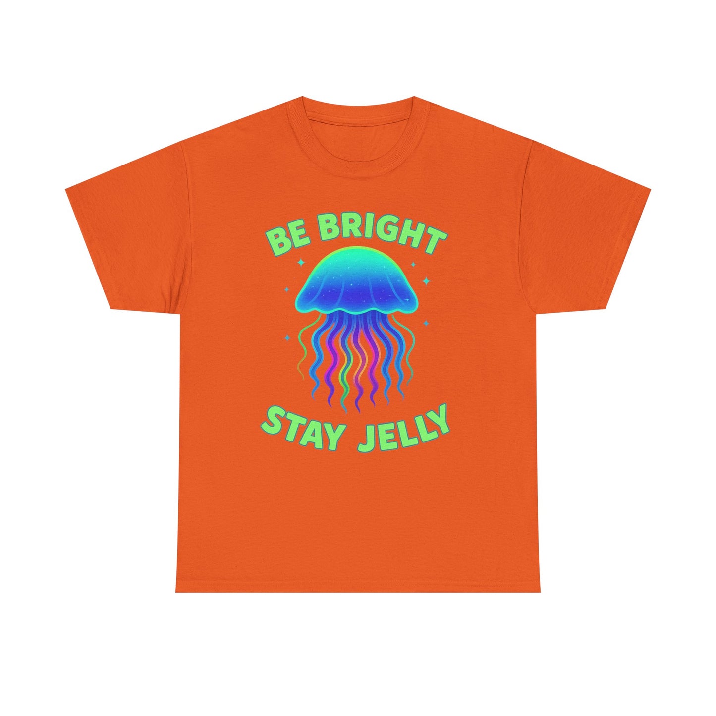 Be Bright Stay Jelly  Neon Rainbow Jellyfish Glow T-Shirt Art
