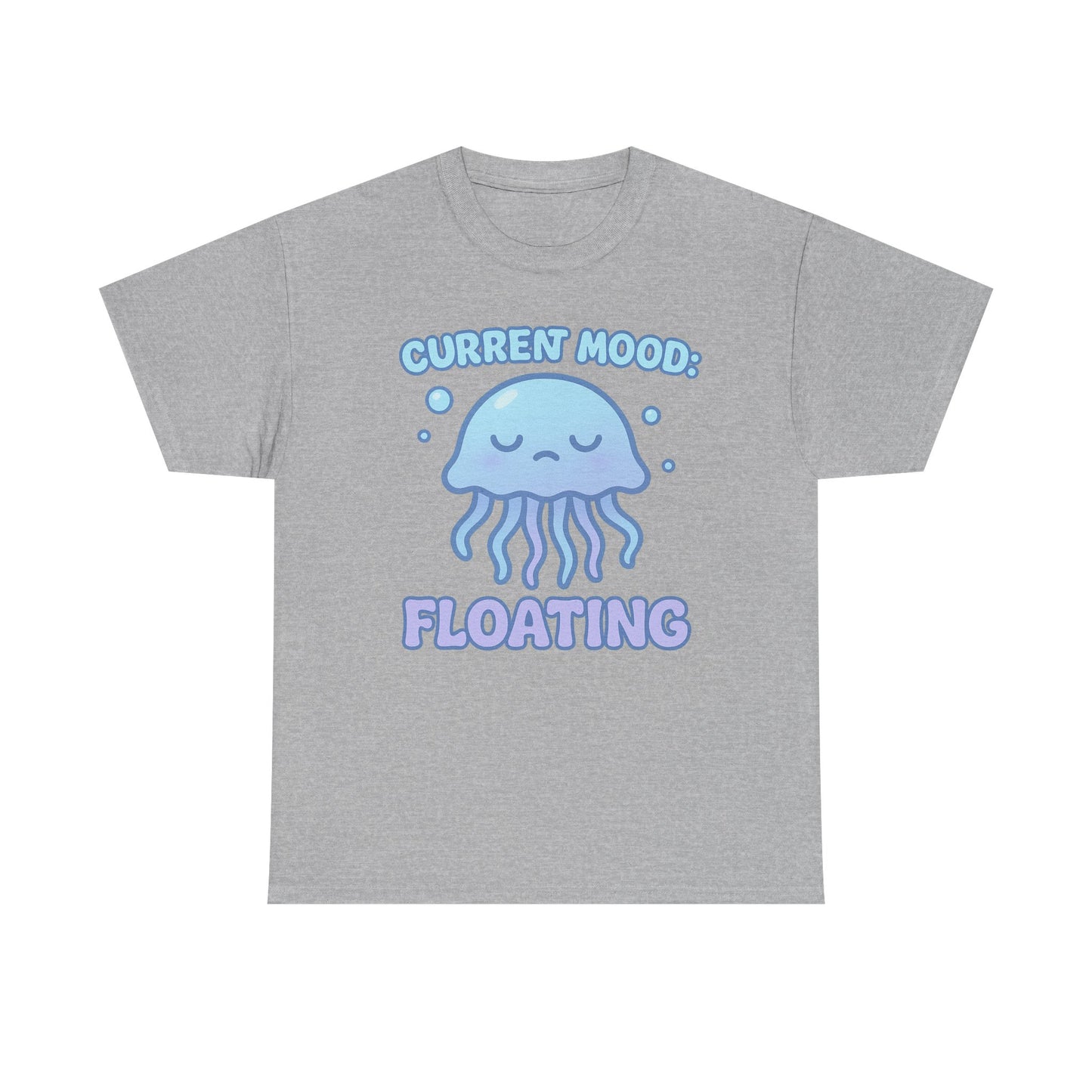 Current Mood Floating  Soft Pastel Jellyfish Aesthetic T-Shirt Design