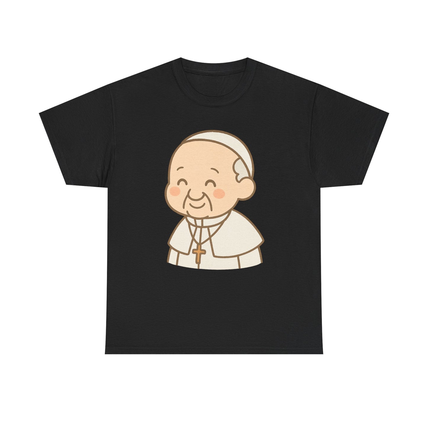 Cute Kawaii Pope Francis Illustration | Peaceful Pastel Transparent Art