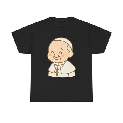 Cute Kawaii Pope Francis Illustration | Peaceful Pastel Transparent Art