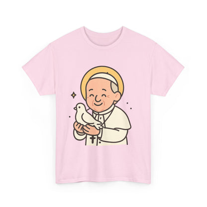 Kawaii Pope Francis with Dove Tribute Illustration