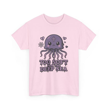 Too Soft for the Deep Sea  Pastel Goth Jellyfish T-Shirt Design