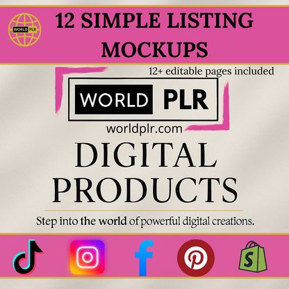 12 Simple Listing Mockups