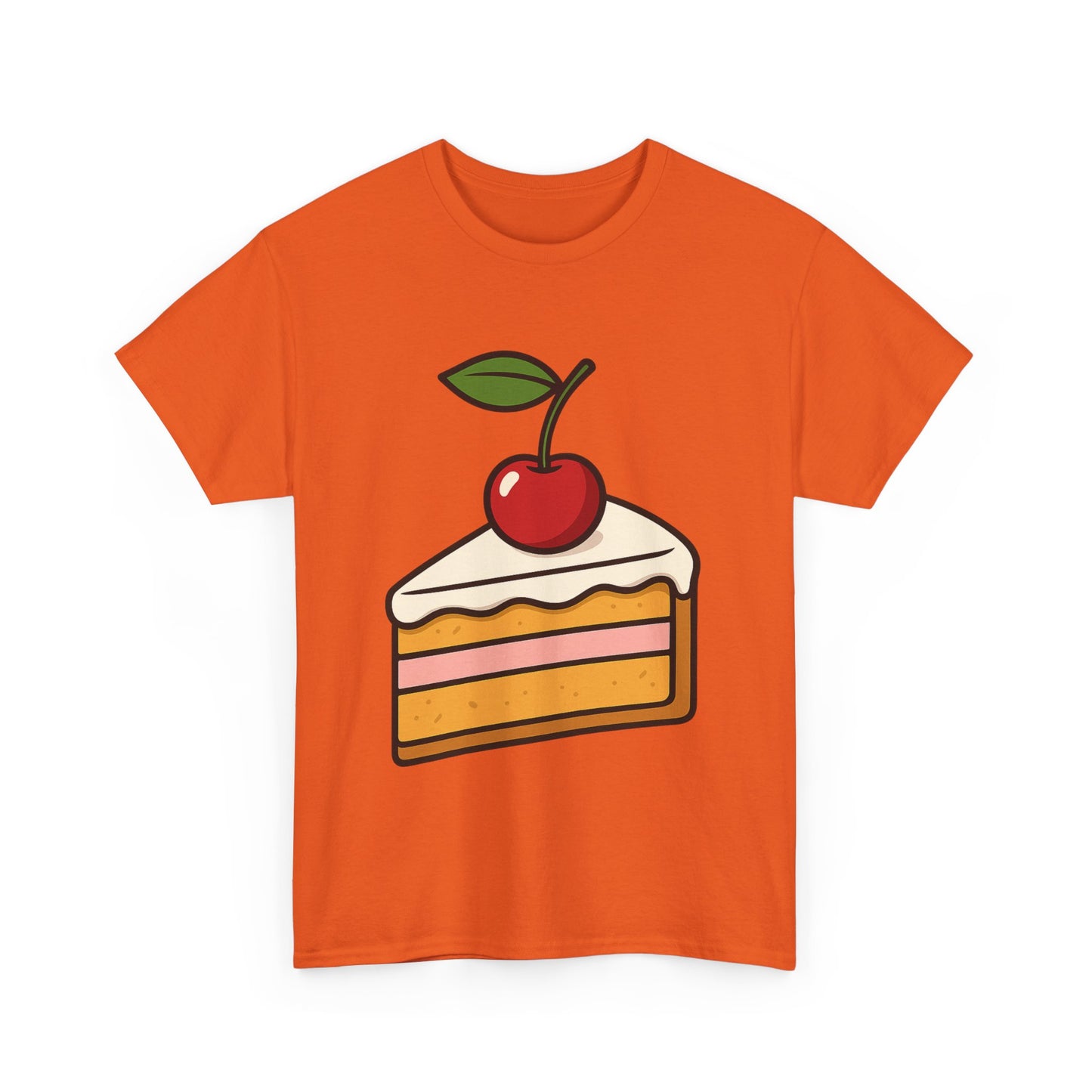 Cherry on Top Italian Design Art  Cute Cake Slice with Glossy Fruit
